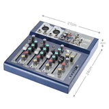 Professional 4 Channel Live Mixer Mixing Console 3-Band EQ & Built In EFX