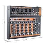 Portable 7-Channel Mic Line Audio Mixer Mixing Console 3-band EQ
