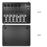 Professional 7-Channel Mic Line Audio Mixer Mixing Console with 3-band EQ