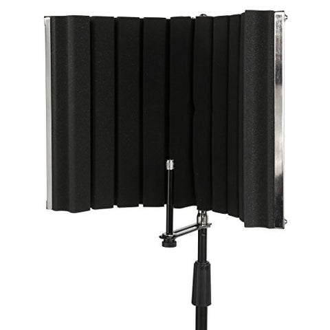 LyxPro VRI-30 - Portable & Foldable Sound Absorbing Vocal Recording Panel - Stand Mount