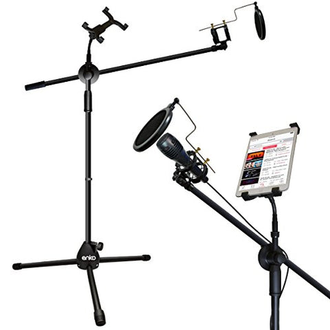 ANKO Mic Stand and Tablet Mount with Flexible 360 Degree Rotating and Mic Mount
