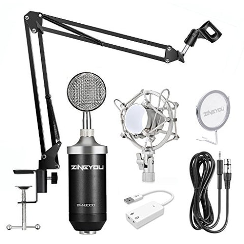 ZINGYOU BM-8000 Studio Condenser Microphone Set