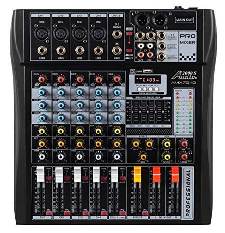 Audio2000'S AMX7342 Six-Channel Audio Mixer with EFX
