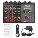 Muslady M-228A Compact Size 8-channel Mono/Stereo Audio Sound Mixer