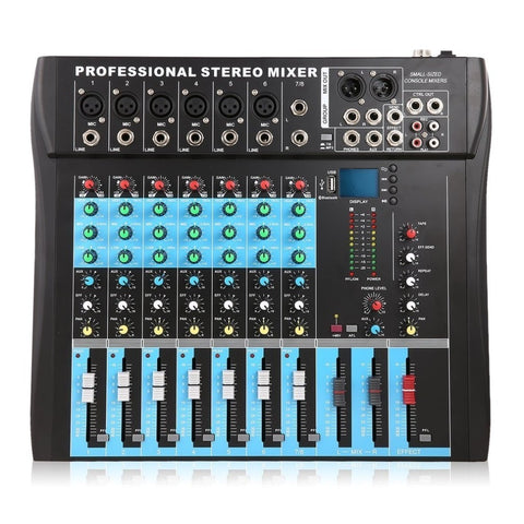 CT8 8 Channel Professional Stereo Mixer