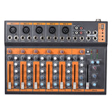 Portable 7-Channel Mic Line Audio Mixer Mixing Console 3-band EQ